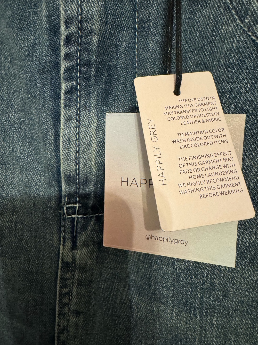 Happily Grey Blue Denim Front-Slit Maxi Skirt Size 3/25 - Picture 6 of 9